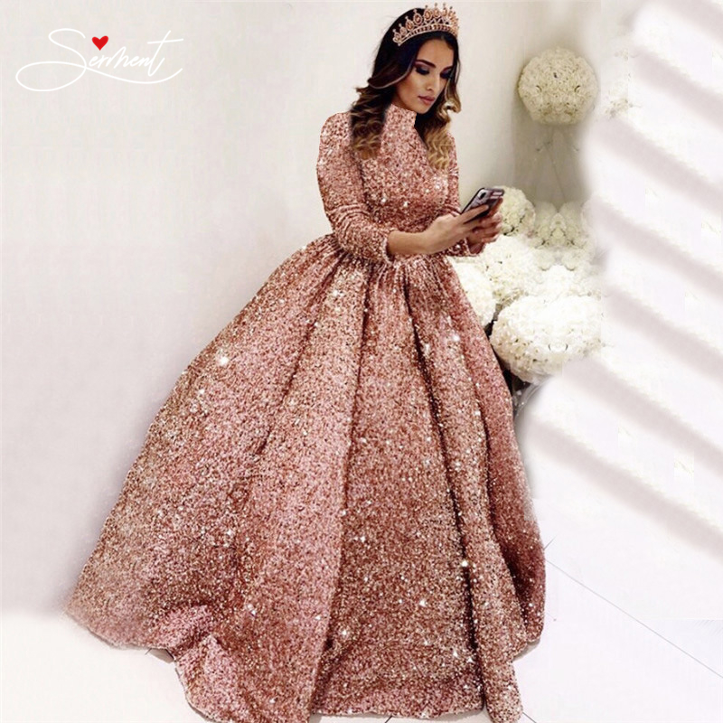 Pink bride 2020 Luxury long-sleeved big sequined cloth wedding dress long-sleeved Sweetheart Muslim bride wedding dress SALE
Pink bride 2020 Luxury long-sleeved big sequined cloth wedding dress long-sleeved Sweetheart Muslim bride wedding dress SALE