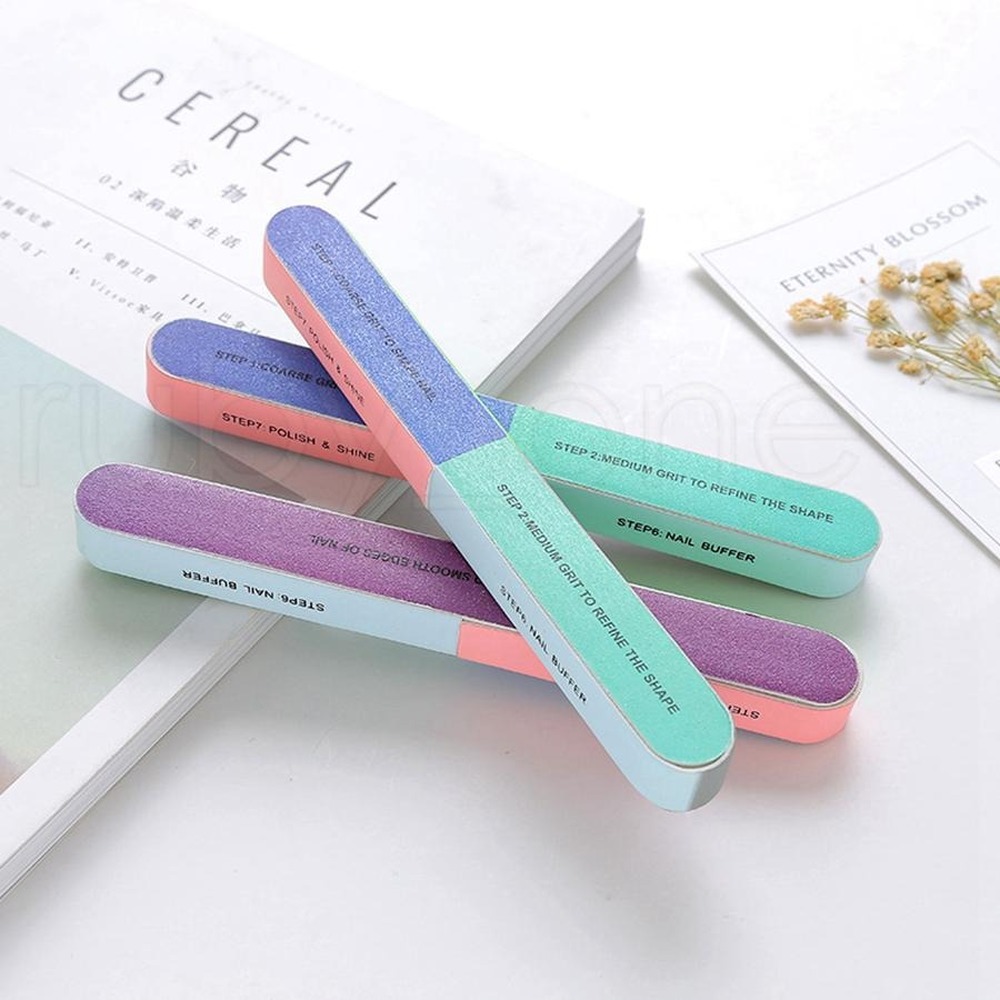 Six-sided Polishing Nail File Professional Limas De Una Buffer Shiner Finger Toe Manicure Pedicure Polishing Sanding Nail Art Nail Files