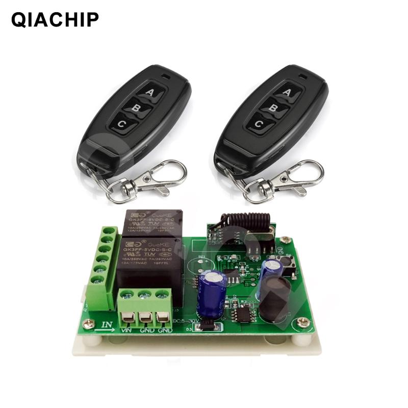 QIACHIP 433MHz Universal DC 6V 12V 24V 2CH Wireless Smart Remote Control Switch Receiver Module Transmitter For Lamp Motor
QIACHIP 433MHz Universal DC 6V 12V 24V 2CH Wireless Smart Remote Control Switch Receiver Module Transmitter For Lamp Motor