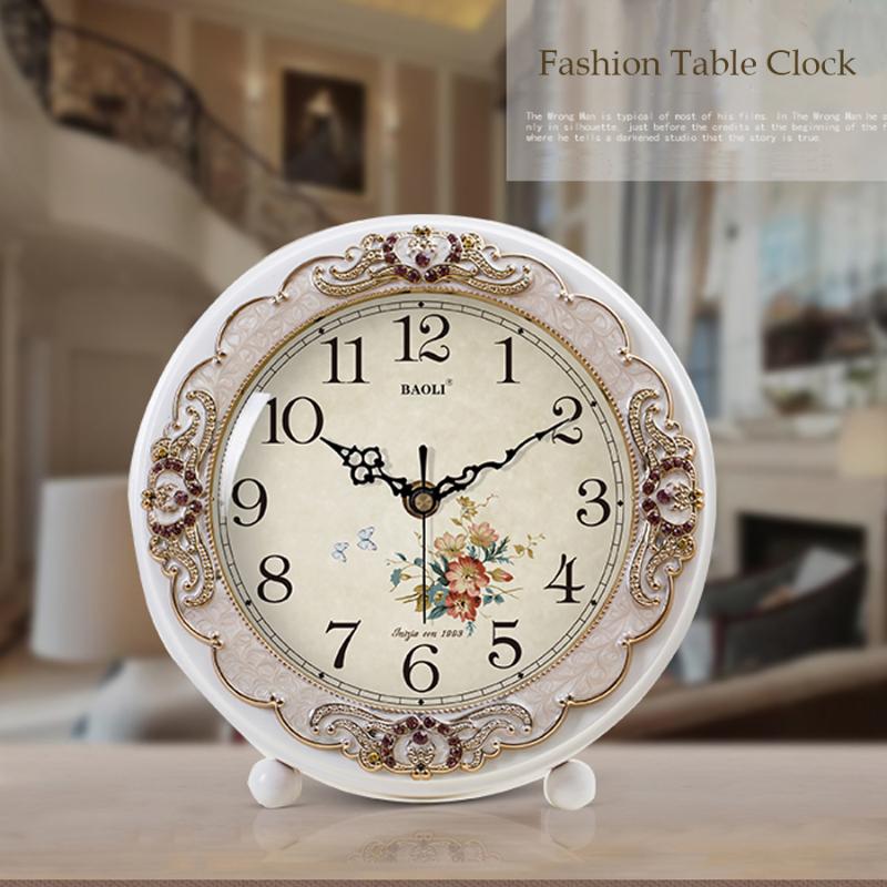 European Mute Table Clock Living Room Office Creative Bedroom Desk Clock Fashion Pastoral Simple Table Watch Desktop Decoration
European Mute Table Clock Living Room Office Creative Bedroom Desk Clock Fashion Pastoral Simple Table Watch Desktop Decoration