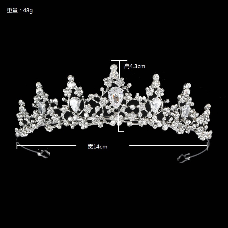 Wedding Accessories Princess Headpieces Rhinestone Crown Wedding Headband Classic Rhinestone Vintage Tiara Antique Copper Plated Hairbands