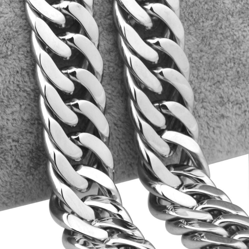 18/21mm Wide Heavy 316L Stainless Steel Silver Color Double Cuban Curb Chain Mens Jewelry Necklace Or Bracelet Square Buckle
18/21mm Wide Heavy 316L Stainless Steel Silver Color Double Cuban Curb Chain Mens Jewelry Necklace Or Bracelet Square Buckle