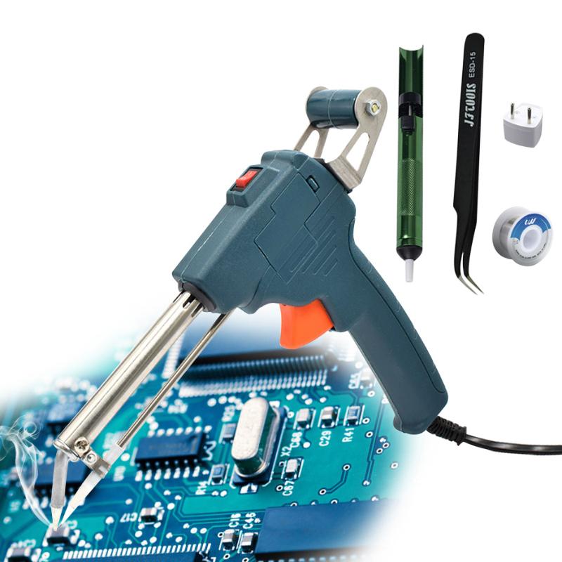 60W Tin Soldering Iron Kit Automatic Send Tin Gun Electric Soldering Irons Solder Sucker Tweezers Wire Welding Tool EU US 220V
60W Tin Soldering Iron Kit Automatic Send Tin Gun Electric Soldering Irons Solder Sucker Tweezers Wire Welding Tool EU US 220V