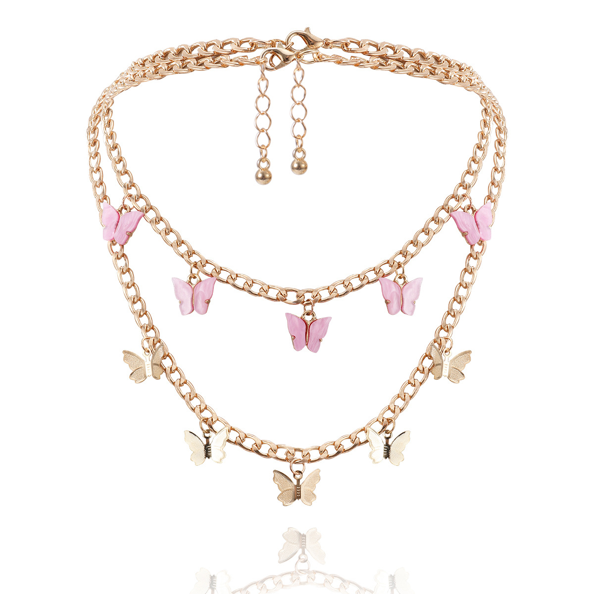 2020 New Cute Butterfly Choker Collar Necklace Women Fashion Gold Layered Chunky Chain Statement Necklaces Chocker Jewelry Gifts
2020 New Cute Butterfly Choker Collar Necklace Women Fashion Gold Layered Chunky Chain Statement Necklaces Chocker Jewelry Gifts