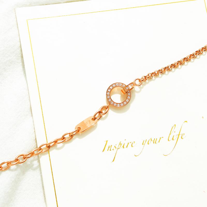 SHOWTIME kpop stainless steel bracelet for women egirl bracelets rose gold heart bead round chain bohemian bracelet 2020 crystal