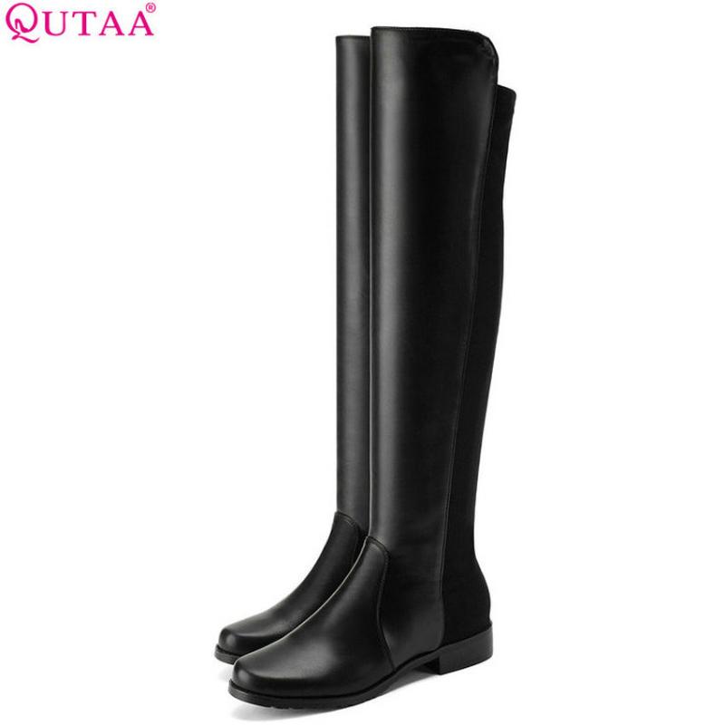 QUTAA 2020 Women Shoes Platform Knee High Boots All Match Low Heel Pu+ Black Sexy Fashion Solid Women Boots Size 34-43
QUTAA 2020 Women Shoes Platform Knee High Boots All Match Low Heel Pu+ Black Sexy Fashion Solid Women Boots Size 34-43