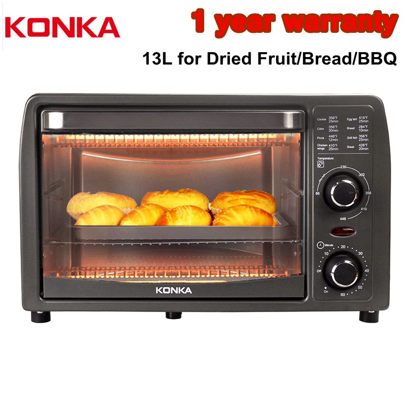 KONKA Electric Oven 13L Multifunctional Household Mini Oven Kitchen Appliances Dried Fruit Bread Snack Maker Small Baking
KONKA Electric Oven 13L Multifunctional Household Mini Oven Kitchen Appliances Dried Fruit Bread Snack Maker Small Baking