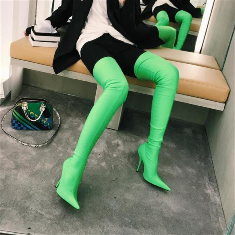 Sexy New Spring Stretch Fabric Over The Knee Thigh High Boots High Heels Stockings Women Boots Shoes Woman Femininas Botas Mujer, As picture
Sexy New Spring Stretch Fabric Over The Knee Thigh High Boots High Heels Stockings Women Boots Shoes Woman Femininas Botas Mujer, As picture