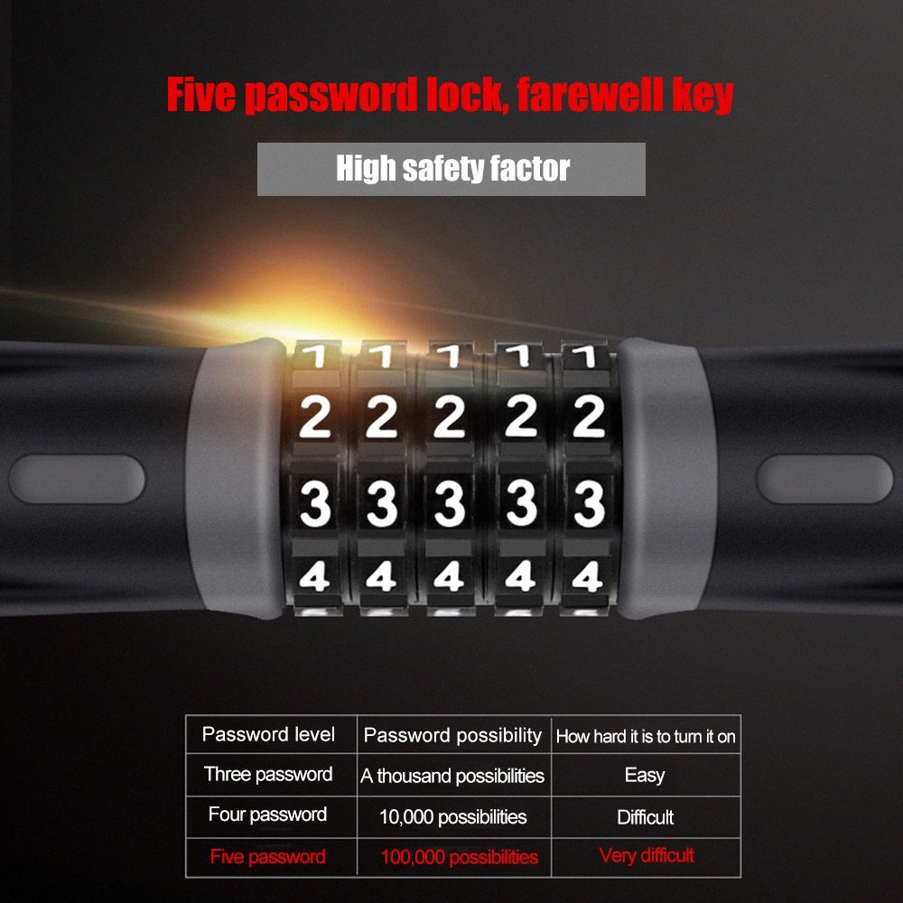 Bicycle Lock Mountain Bike Electric Motorcycle Password Chain-Lock 5 Digit Password Lock Vgtm#
Bicycle Lock Mountain Bike Electric Motorcycle Password Chain-Lock 5 Digit Password Lock Vgtm#