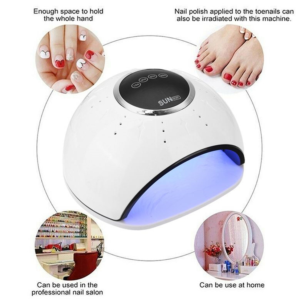 SUN BQ9T 72W UV LED Manicure Lamp Nail Dryer Fast Curing All Gels LCD Display Nail Salon Tools 10S 30S 60S 99S Two Hands Use