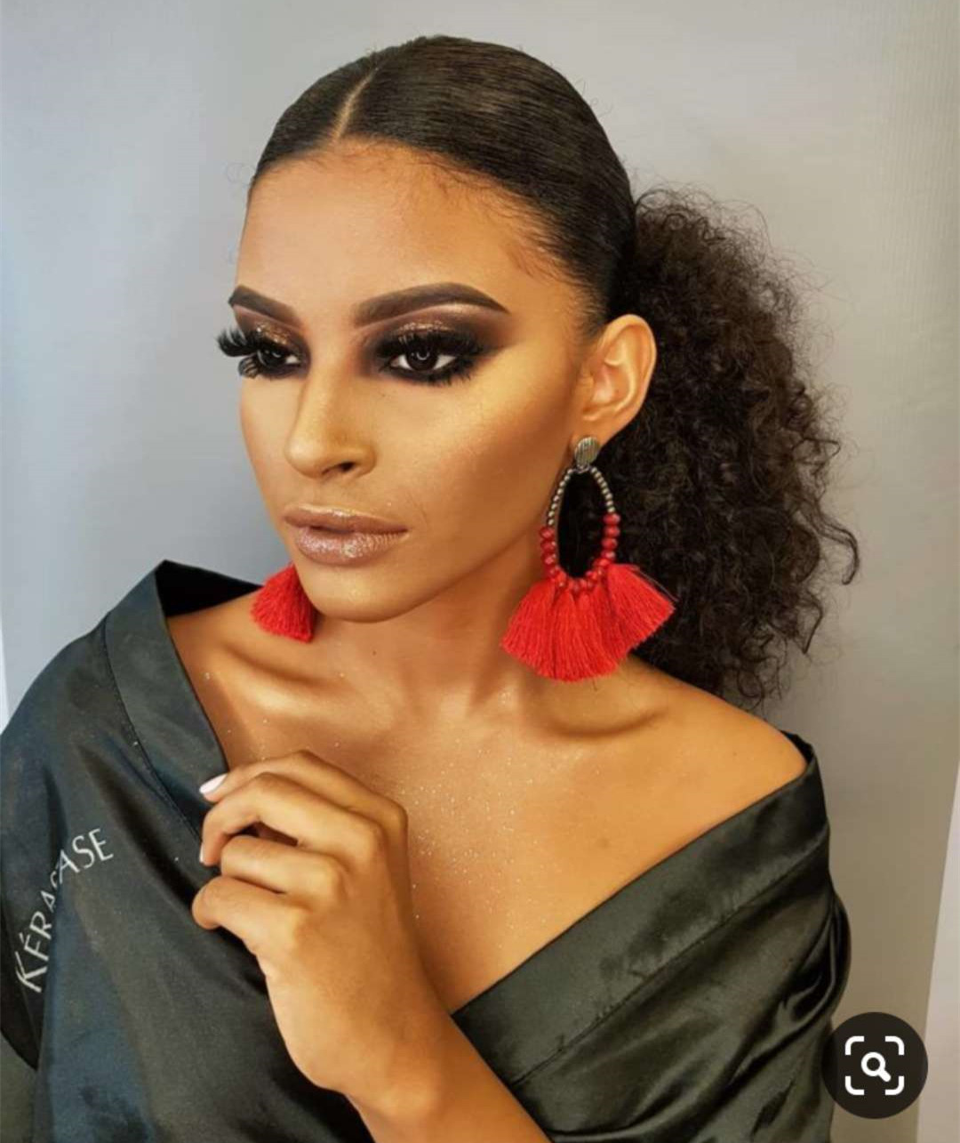 14" Short elastic hair ties ponytail aplique de afro curly ponytails black weave human hair drawstring pony tail curly120g