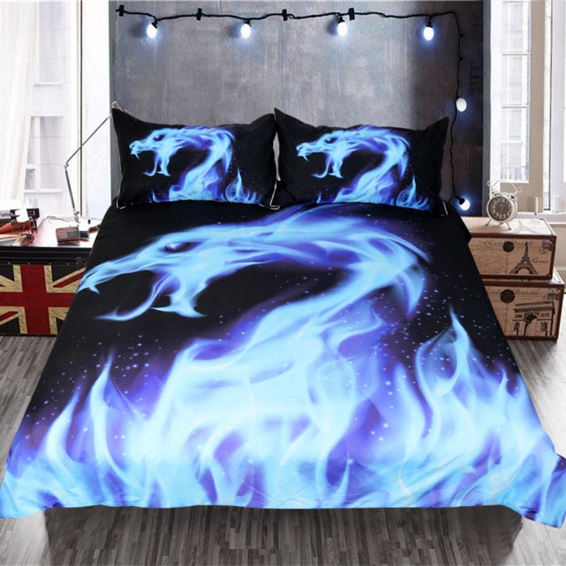Flame Bedding Set King 3D Print Gothic Duvet Cover Blue Fire Bedclothes 3pcs Fashion Home Textiles For Boys, As pic
Flame Bedding Set King 3D Print Gothic Duvet Cover Blue Fire Bedclothes 3pcs Fashion Home Textiles For Boys, As pic