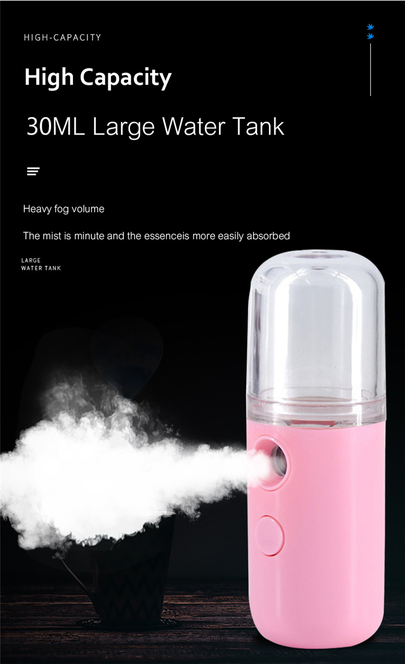 Portable Hydrating Sprayer Beauty Spray Apparatus Humidifier Rechargeable Nano Spray Hydrating Apparatus Cold Spray Apparatus With Package