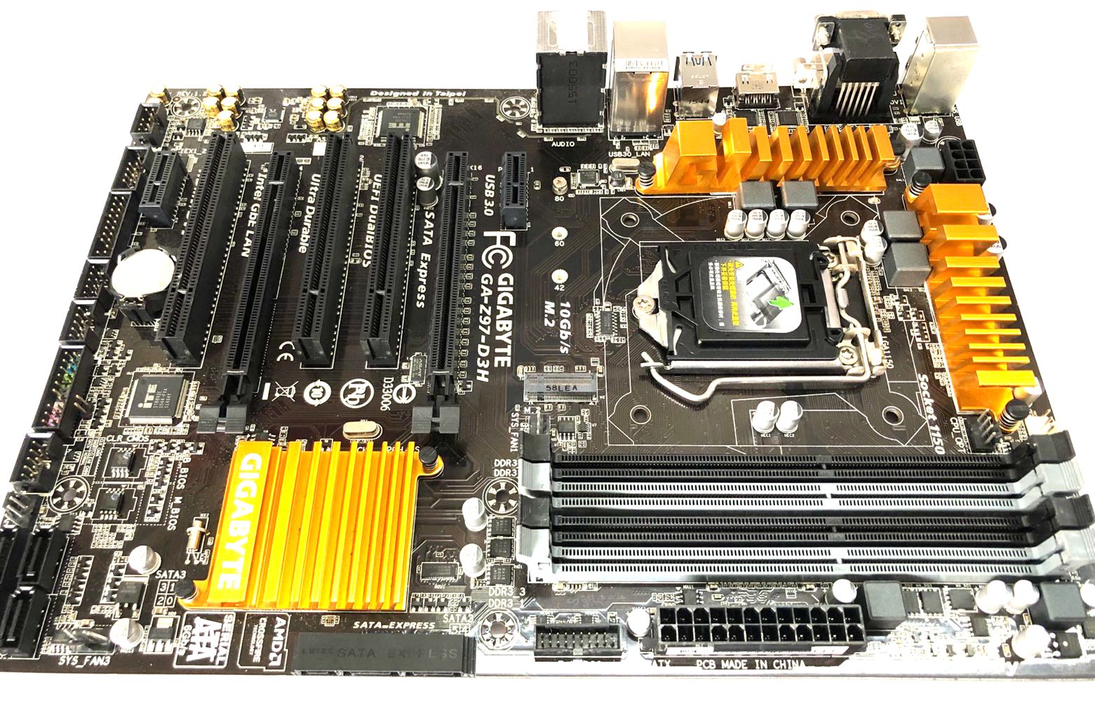 GA-Z97-D3H Motherboard For Gigabyte Intel Z97 Motherboards LGA1150 2*PCI-E X16 AMD CrossFire Supported ATX With IO Shield
GA-Z97-D3H Motherboard For Gigabyte Intel Z97 Motherboards LGA1150 2*PCI-E X16 AMD CrossFire Supported ATX With IO Shield
