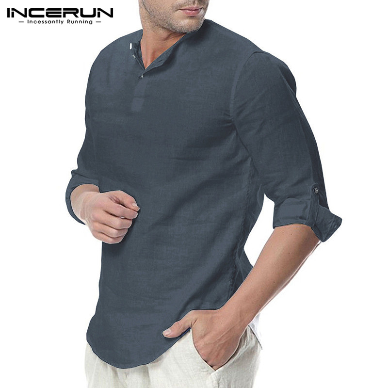 Plus Size Fashion Long Sleeve Men Shirt Streetwear Cotton Solid Male Casual Basic Shirt Camisa Blouse Pullovers Men 2020 INCERUN, Light blue shirt
Plus Size Fashion Long Sleeve Men Shirt Streetwear Cotton Solid Male Casual Basic Shirt Camisa Blouse Pullovers Men 2020 INCERUN, Light blue shirt