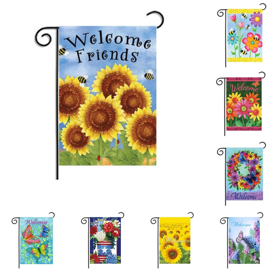 Welcome Sublimation Blank Garden Flag Heat Tranfer Printing Personality Banners Spring Four Seasons Hanging Flag DDA489
Welcome Sublimation Blank Garden Flag Heat Tranfer Printing Personality Banners Spring Four Seasons Hanging Flag DDA489