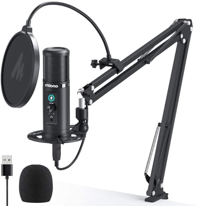MAONO Professional USB Condenser Microphone Cardioid Computer Mic With Touch Mute Button and Mic Gain Knob for Tik Tok Podcast
MAONO Professional USB Condenser Microphone Cardioid Computer Mic With Touch Mute Button and Mic Gain Knob for Tik Tok Podcast