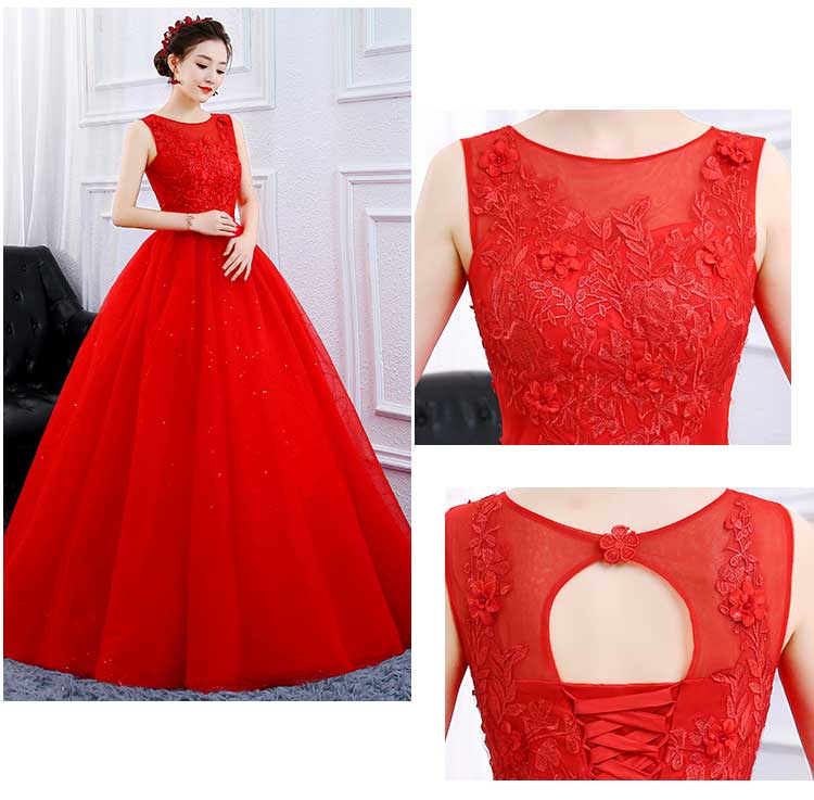 White Red Wedding Dress Bride Married Floor Length Princess Simple Pregnant Women High Waist Plus Size Vestidos De Novia