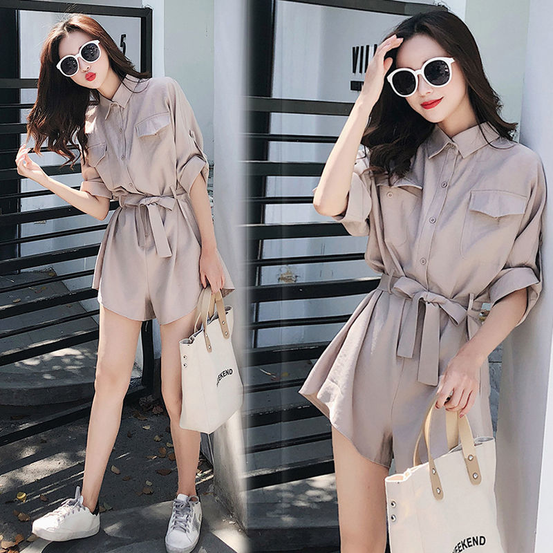 2020 New Summer Women Elastic Waist Fashion Wide-legged Shorts Jumpsuits Female Bow Tie Overalls Romper Solid Playsuit T15, Black
2020 New Summer Women Elastic Waist Fashion Wide-legged Shorts Jumpsuits Female Bow Tie Overalls Romper Solid Playsuit T15, Black