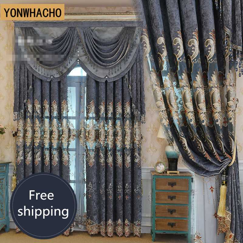 Custom curtains Luxury European living room bedroom high-class embroidery simple blue cloth blackout curtain tulle valance N544, Tulle sheer
Custom curtains Luxury European living room bedroom high-class embroidery simple blue cloth blackout curtain tulle valance N544, Tulle sheer