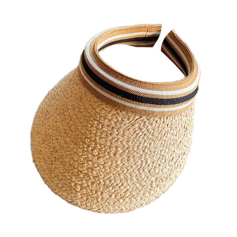 Wide Brim Hats Women Raffia Straw Sun Visor Hat Empty Top Rainbow Striped Sunscreen Peaked Cap 23GE
Wide Brim Hats Women Raffia Straw Sun Visor Hat Empty Top Rainbow Striped Sunscreen Peaked Cap 23GE