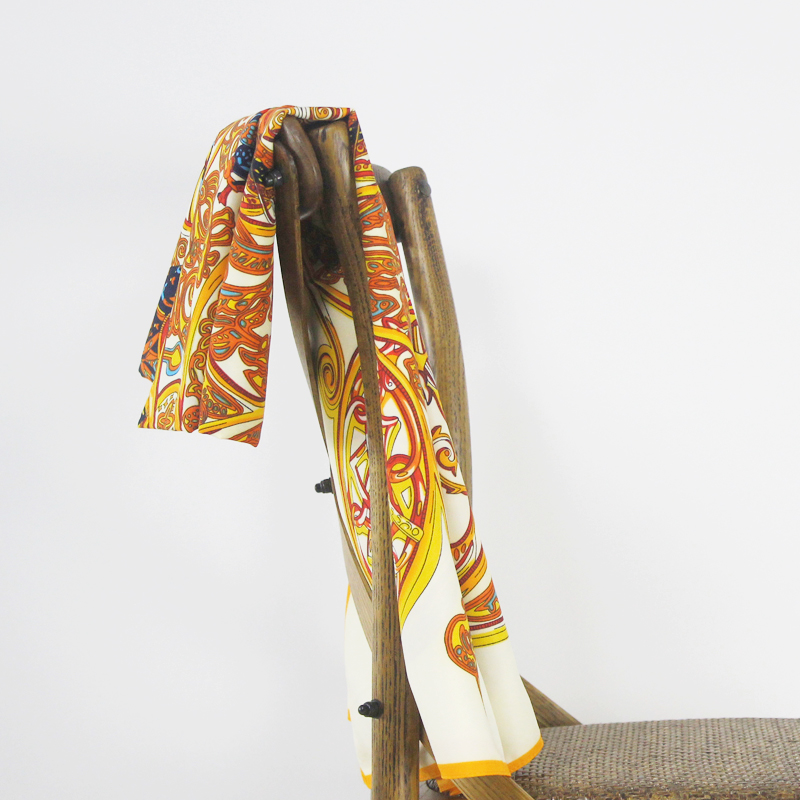 Silk Twill Square Scarf Women Large Shawl Stole Hijab Soie Retro Woman Print Scarfs 130 130cm Wholesale