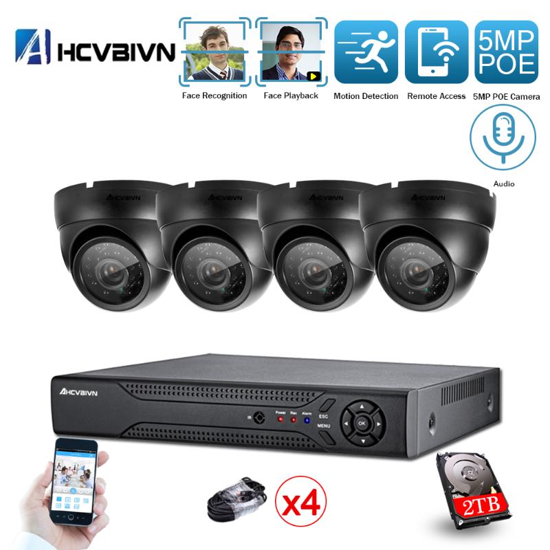 AHCVBIVN H.265 + 4CH AI Face Detection 5MP POE IP Dome Camera System Kits Waterproof CCTV Security Video Surveillance Set
AHCVBIVN H.265 + 4CH AI Face Detection 5MP POE IP Dome Camera System Kits Waterproof CCTV Security Video Surveillance Set