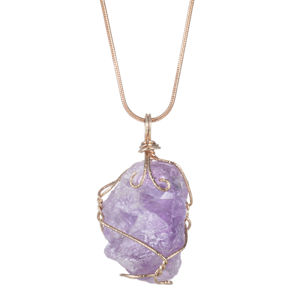 Long Chain Natural Raw Crystal Pendant Necklace Roungh Tumbled Rock Stone Healing Irregular Handmade Yoga Jewelry for Women