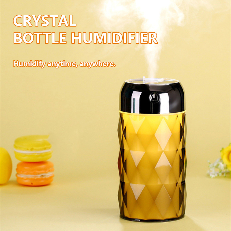 New crystal bottle mini humidifier led night light bedroom desktop office air atomizing humidifier
New crystal bottle mini humidifier led night light bedroom desktop office air atomizing humidifier
