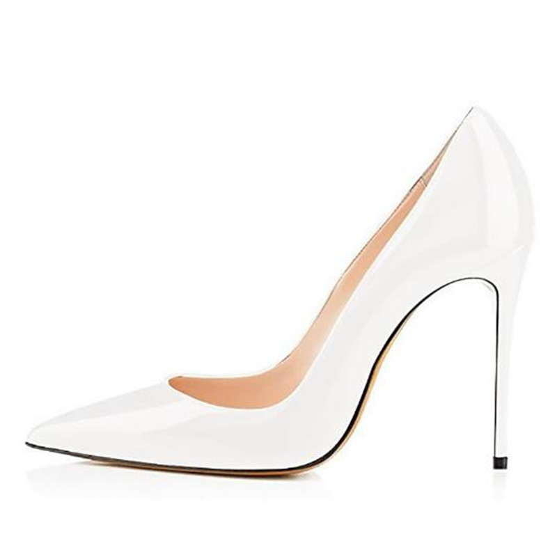 Women Pumps Brand Thin High Heels White Patent Leather Slip On 10CM Pointed Toe Dress Party Wedding Shallow 2020 Shoes For Women
Women Pumps Brand Thin High Heels White Patent Leather Slip On 10CM Pointed Toe Dress Party Wedding Shallow 2020 Shoes For Women