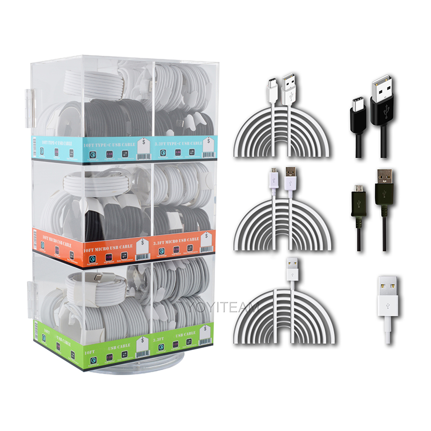 usb fast charging cable acrylic display box 6in1 with lock and revolving quick charge smart phone premuim quality 10ft cable high quality, Mixed color
usb fast charging cable acrylic display box 6in1 with lock and revolving quick charge smart phone premuim quality 10ft cable high quality, Mixed color