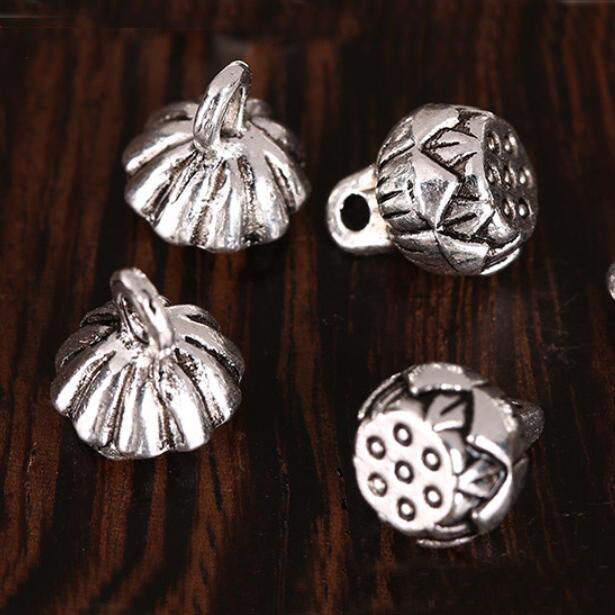 Epacket DHL No fading and no rusting Tibetan silver lotus flower pendant DFMXD024 jewelry Charms pendants
