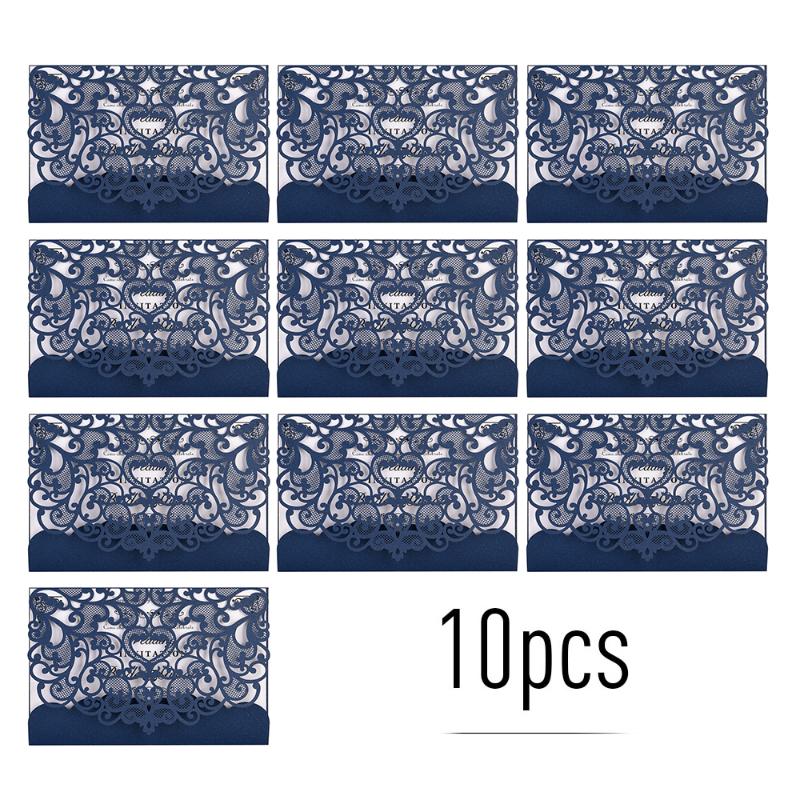 Greeting Cards 10pcs Blue White Gold Elegant Laser Cut Wedding Party Invitation Card Customize Business With Inner Sheet
Greeting Cards 10pcs Blue White Gold Elegant Laser Cut Wedding Party Invitation Card Customize Business With Inner Sheet