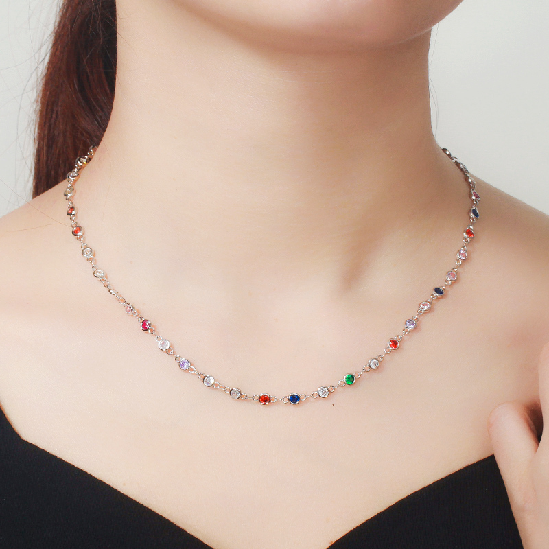 CWWZircons Cute Multicolor Cubic Zircon Crystal Round CZ Chocker Necklace for Women Elegant Wedding Party Boho Jewelry CP059
CWWZircons Cute Multicolor Cubic Zircon Crystal Round CZ Chocker Necklace for Women Elegant Wedding Party Boho Jewelry CP059