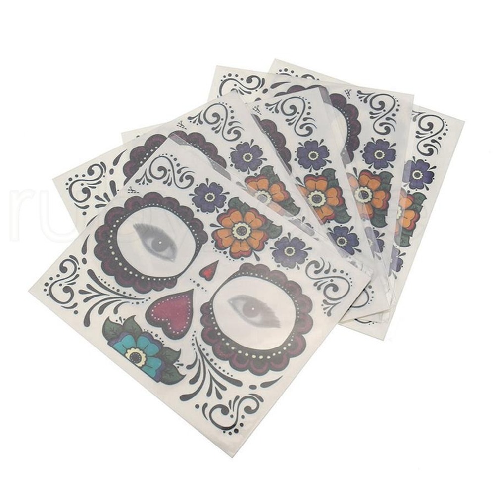 Disposable Eyeshadow Sticker Magic Eye Face Lace Style Waterproof Temporary Tattoo For Beauty Cosmetic Makup Stage Halloween Party