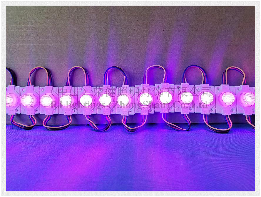 injection with lens RGB LED light module SMD 5050 waterproof IP65 DC12V 0.24W RGB IP65 48mm X 32mm X 13mm for light boxes