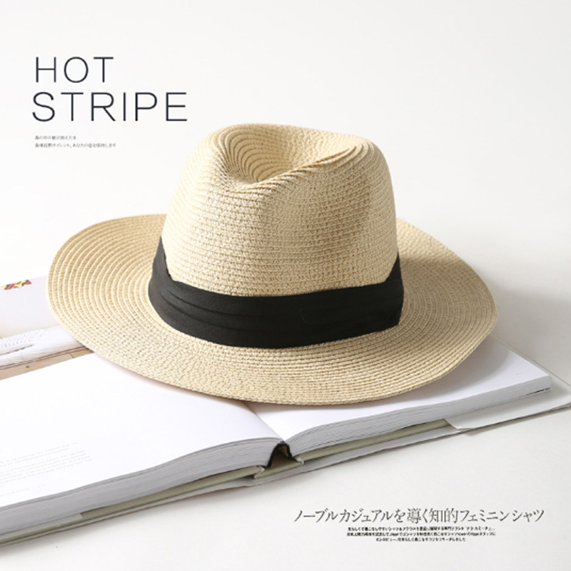 Wide Brim Summer Straw Sun Hats Women Fedora Jazz Cap Panama Hats For Men Straw Beach Cap Couple Sun Visor Chapeu, Black
Wide Brim Summer Straw Sun Hats Women Fedora Jazz Cap Panama Hats For Men Straw Beach Cap Couple Sun Visor Chapeu, Black