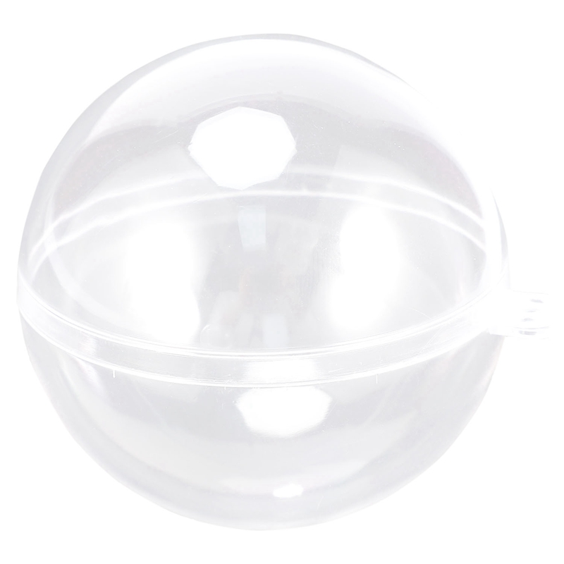 12Pcs 60mm Ball Christmas Baubles Clear Fillable Xmas Tree Decoration Ornaments