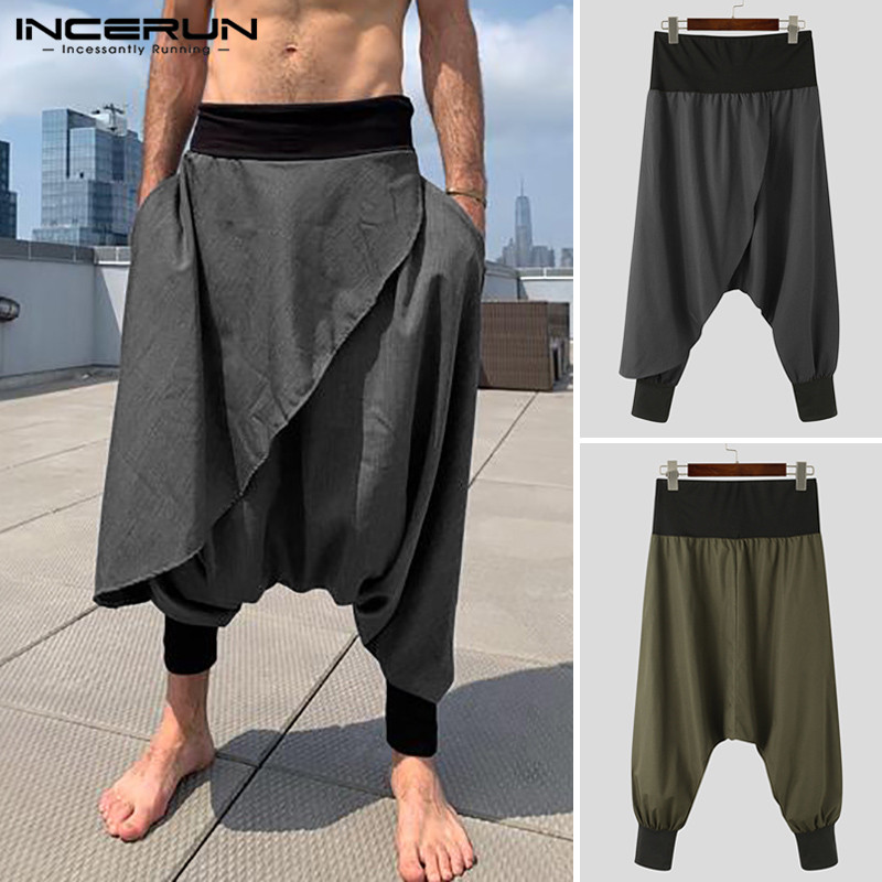 Fashion Men Harem Pants INCERUN Loose Drop Crotch Trousers Mens Solid Elastic Waist Pants Leisure Baggy Irregular Pantalones 5XL, Army green
Fashion Men Harem Pants INCERUN Loose Drop Crotch Trousers Mens Solid Elastic Waist Pants Leisure Baggy Irregular Pantalones 5XL, Army green