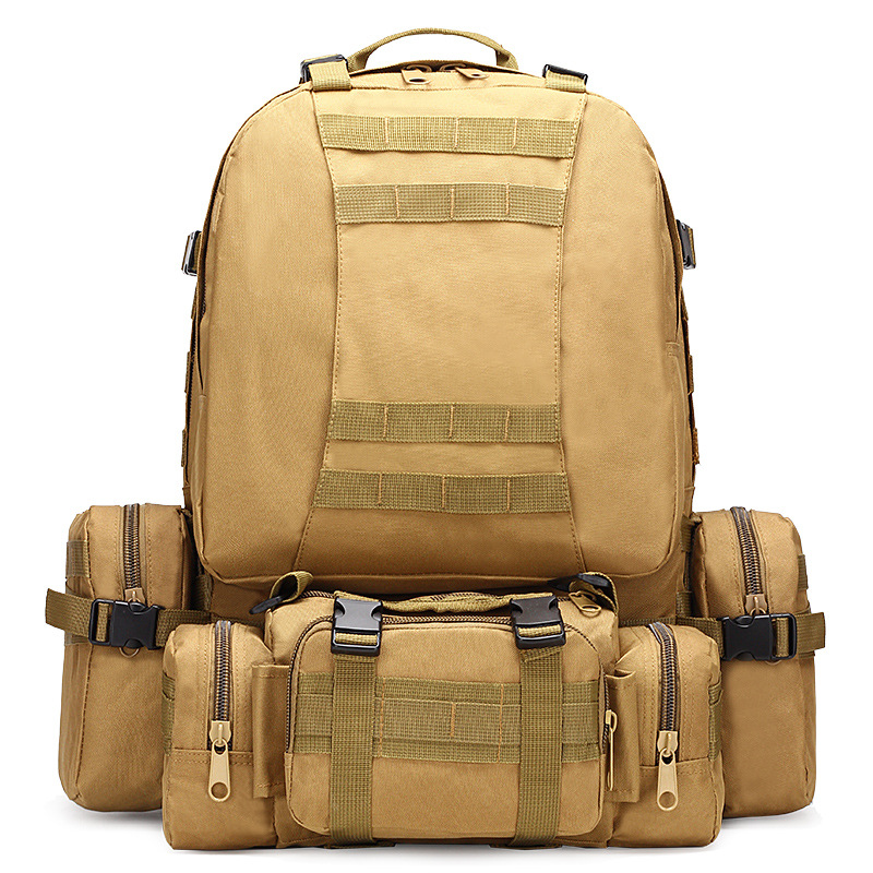 Tactical backpack men's backpack hiking mountaineering travel sports bag outdoor mountaineering bag waterproof, Khaki
Tactical backpack men's backpack hiking mountaineering travel sports bag outdoor mountaineering bag waterproof, Khaki