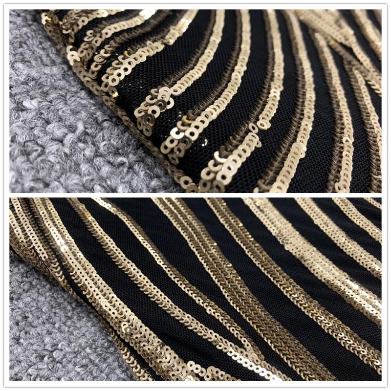 Casual Dresses Autumn School Gold Sequin Women's Midi Dress Long Sleeve Deep V-neck Bodycon Evening Party Vestidos