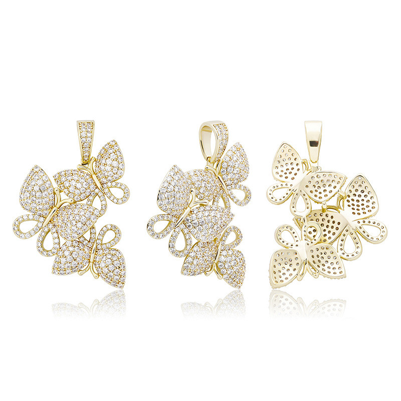New Arrived Three Animal Butterfly Women Necklace Pendant Iced Our Full Cubic Zircon Hip Hop Trendy Jewelry
New Arrived Three Animal Butterfly Women Necklace Pendant Iced Our Full Cubic Zircon Hip Hop Trendy Jewelry