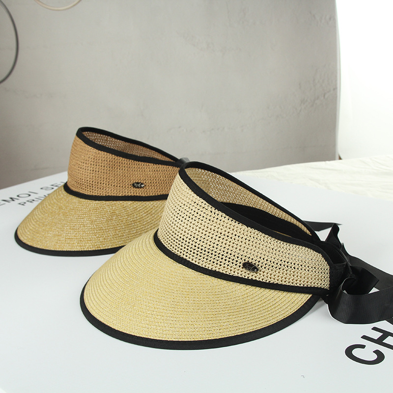 2020 Women New Summer Bowknot Empty Top Straw Cap Visor Caps Shade Hat Casual Sunscreen Beach Casual Adjustable Girl Sun Hats, Khaki
2020 Women New Summer Bowknot Empty Top Straw Cap Visor Caps Shade Hat Casual Sunscreen Beach Casual Adjustable Girl Sun Hats, Khaki