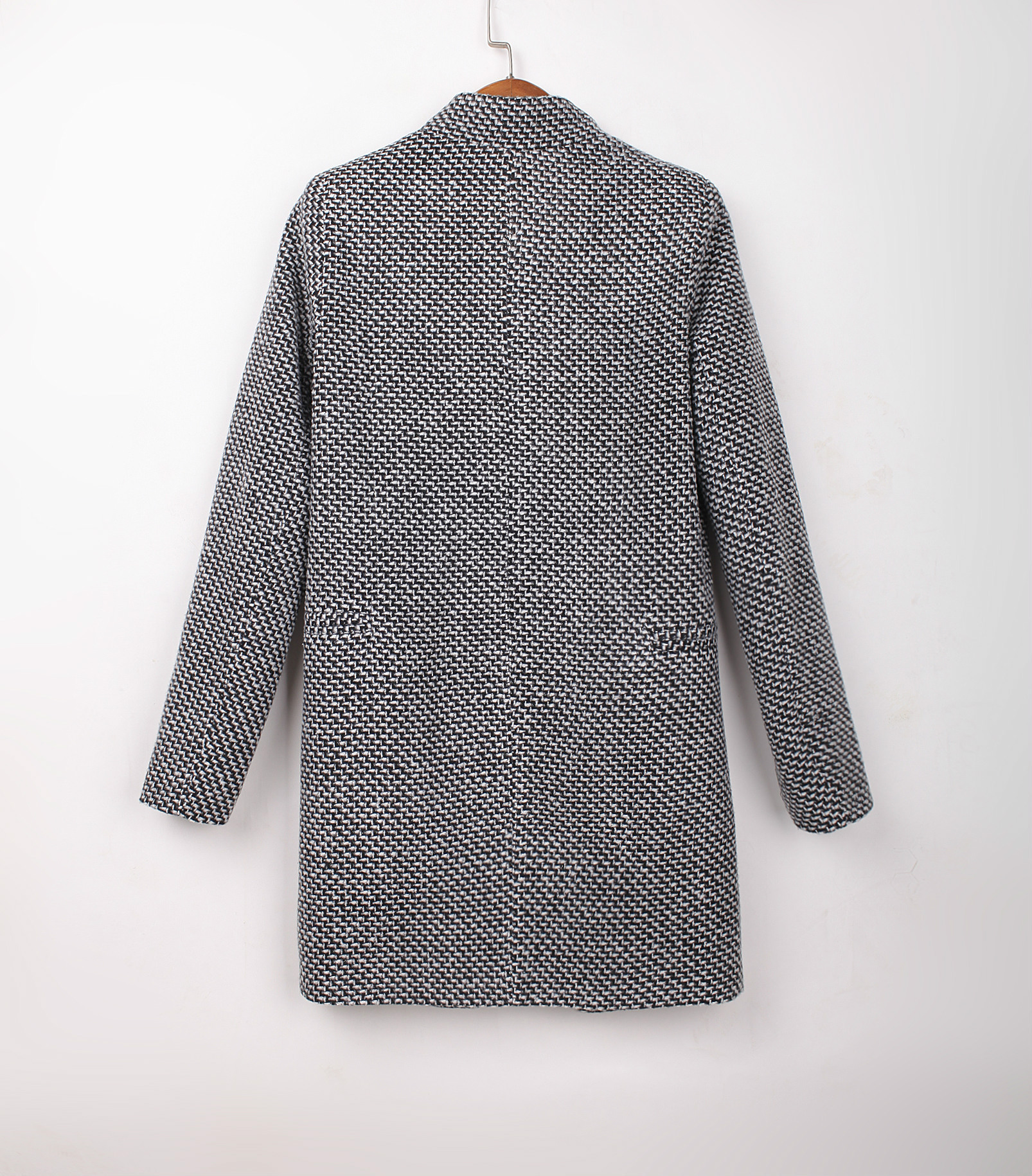Wholesale-HOT SALE Design New Spring Winter Trench Coat Women Grey Medium Long Oversize Warm Wool Jacket Europ Fashion Overcoat S-4XL