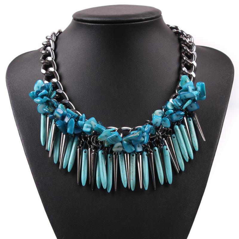 New Latest Model Colorful Stone Spike Pendant Statement Chunky Fashion Necklace 2020 Chain Women Jewelry
New Latest Model Colorful Stone Spike Pendant Statement Chunky Fashion Necklace 2020 Chain Women Jewelry