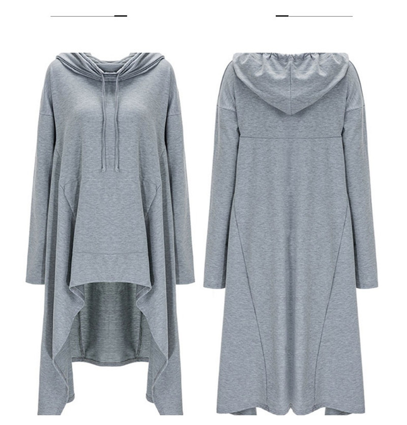 Plus Size Irregular Hoodies Sweatshirt Women Solid Fashion Hooded Sweatshirt For Women Loose Mantle Hooded Pullover Outwear Coat CX200814