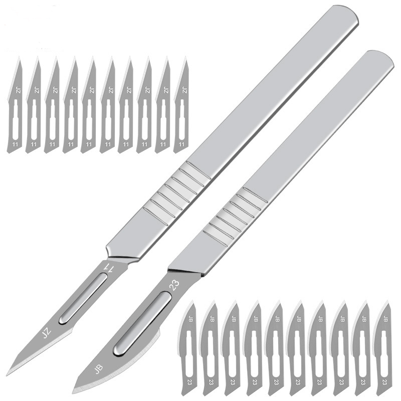 Carbon Steel Scalpel Knives 11# 23# Blades with Handle Scalpel DIY Cutting Tool PCB Repair Animal Wood Knife
Carbon Steel Scalpel Knives 11# 23# Blades with Handle Scalpel DIY Cutting Tool PCB Repair Animal Wood Knife