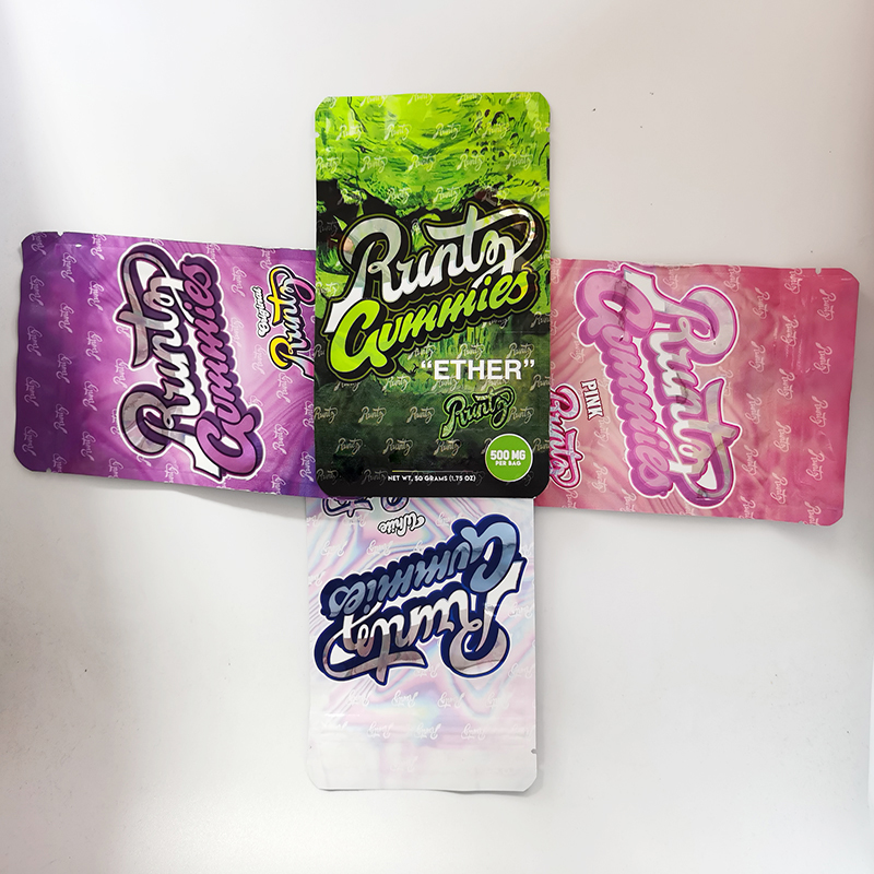 Runtz Gummies Retail Bag Zipper Lock Edible 500MG Mylar Bags Dampproof Smellproof Candy Bags 4 Styles Custom Printed
Runtz Gummies Retail Bag Zipper Lock Edible 500MG Mylar Bags Dampproof Smellproof Candy Bags 4 Styles Custom Printed