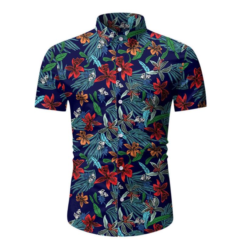 Fashion Hawaiian Shirt Men Short Sleeve Printed Mens Shirts Regular Slim Fit Casual Shirt Summer Lapel Chemise Homme #20, Red
Fashion Hawaiian Shirt Men Short Sleeve Printed Mens Shirts Regular Slim Fit Casual Shirt Summer Lapel Chemise Homme #20, Red