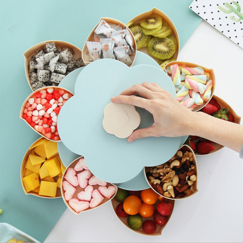 creative Petal Candy Box Snack Storage Box living room table melon seed plate Rotating nut Case Plate home Desktop Organizer
creative Petal Candy Box Snack Storage Box living room table melon seed plate Rotating nut Case Plate home Desktop Organizer